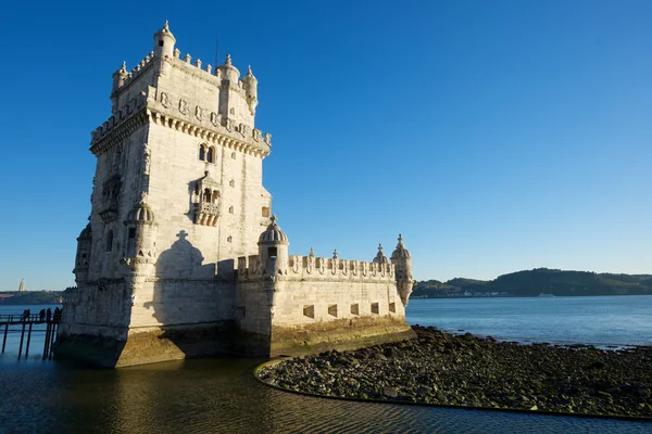 Belemtoren Aan Rivier Taag Lissabon Portugal — Stockfoto