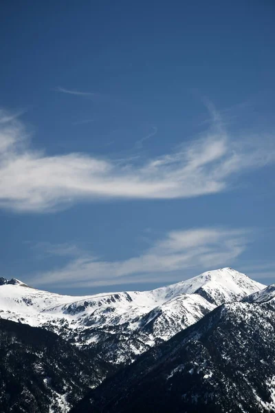 Paesaggio Invernale Nei Pirenei Andorra — Foto Stock