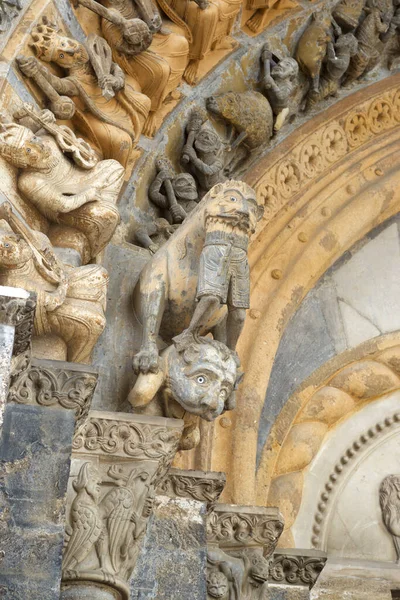 Entrance Cathedral Saint Mary Oloron Sainte Marie France — Stock Photo, Image