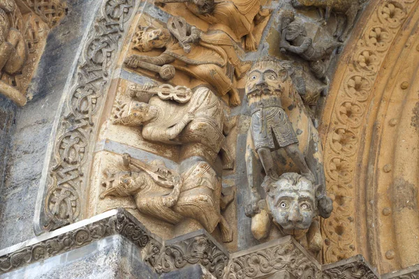 Entrada Para Catedral Santa Maria Oloron Sainte Marie França — Fotografia de Stock