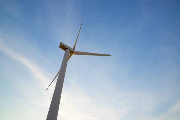 Turbina Eólica Para Produção Energia Elétrica Província Zaragoza Aragão Espanha — Fotografia de Stock