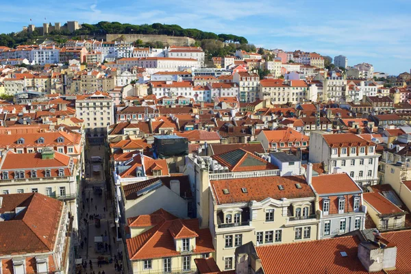 Lisboa Portugal Diciembre 2014 Vista Aérea Del Casco Antiguo —  Fotos de Stock