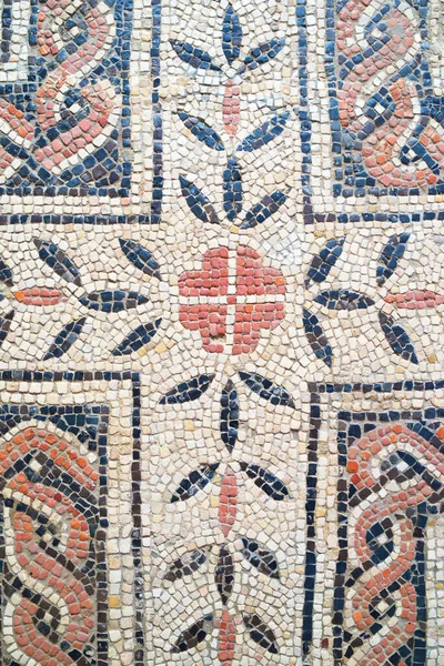 Madrid, İspanya - 15 Haziran 2014: Roma Mozaik Detayları Ulusal Arkeoloji Müzesi.