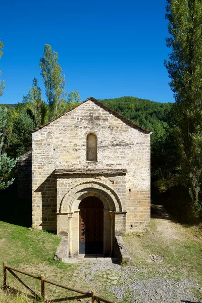 Εκκλησία San Adrian Sasabe Στο Borau Επαρχία Huesca Πυρηναία Αραγονία — Φωτογραφία Αρχείου