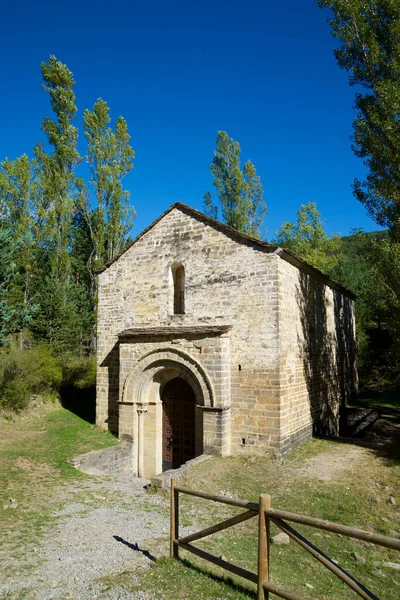 Εκκλησία San Adrian Sasabe Στο Borau Επαρχία Huesca Πυρηναία Αραγονία — Φωτογραφία Αρχείου