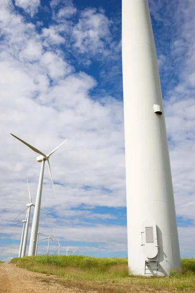 Windmühlen Zur Stromerzeugung Provinz Saragossa Aragon Spanien — Stockfoto