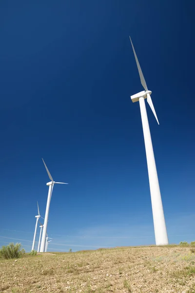 Turbinas Eólicas Para Producción Energía Eléctrica Provincia Zaragoza Aragón España —  Fotos de Stock