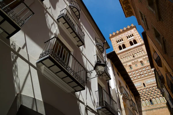 Teruel Şehrinde San Salvador Mudejar Kulesi Spanya Aragon — Stok fotoğraf