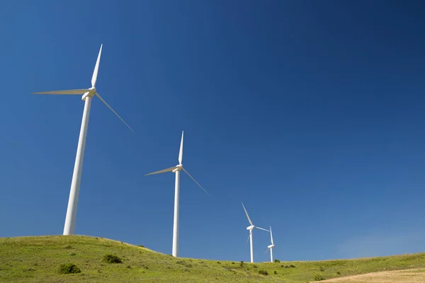 Větrné Turbíny Pro Výrobu Elektrické Energie Provincie Zaragoza Aragon Španělsku — Stock fotografie