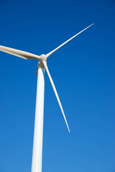 Turbina Eólica Para Produção Energia Elétrica Província Zaragoza Aragão Espanha — Fotografia de Stock