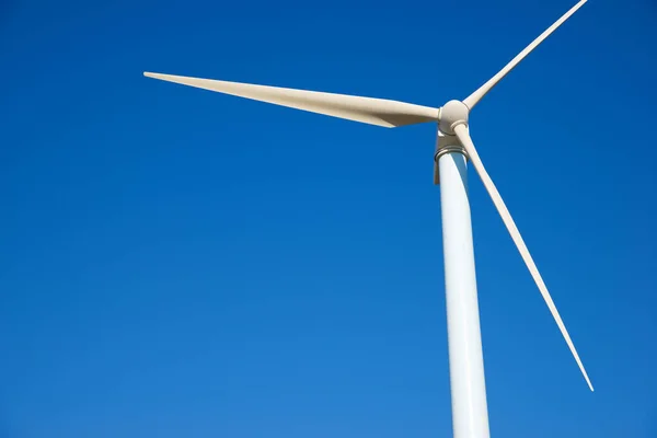 Turbina Eólica Para Produção Energia Elétrica Província Zaragoza Aragão Espanha — Fotografia de Stock