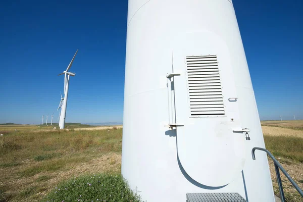 Turbine Eoliche Produzione Energia Elettrica Provincia Saragozza Aragona Spagna — Foto Stock