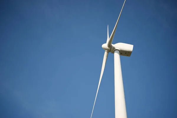 Turbina Eólica Para Produção Energia Elétrica Província Zaragoza Aragão Espanha — Fotografia de Stock