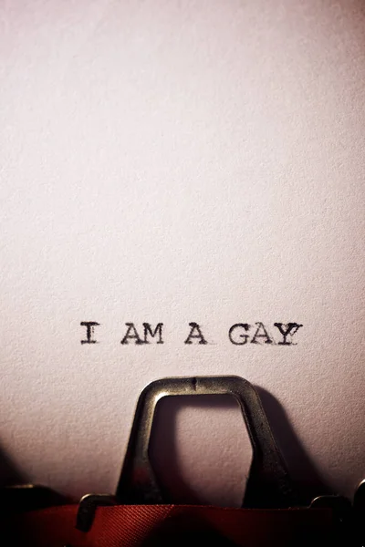 Suis Texte Gay Écrit Sur Papier — Photo