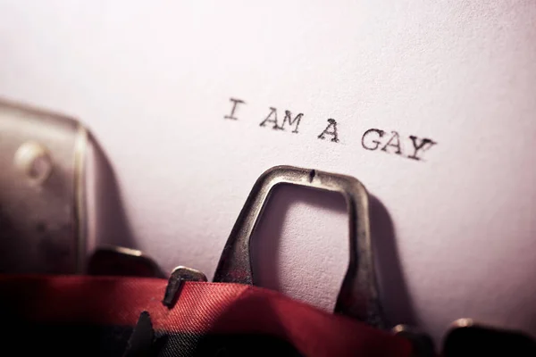 Sou Texto Gay Escrito Papel — Fotografia de Stock