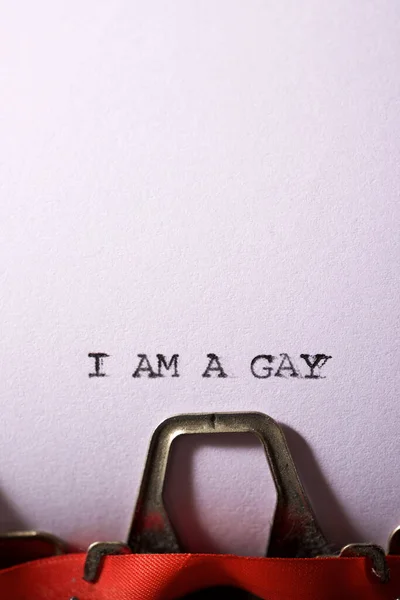 Sou Texto Gay Escrito Papel — Fotografia de Stock