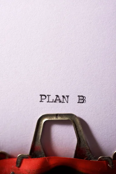 Plan B text written on a paper.