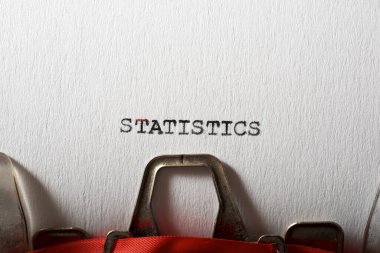 Daktiloyla yazılmış istatistik kelimesi.