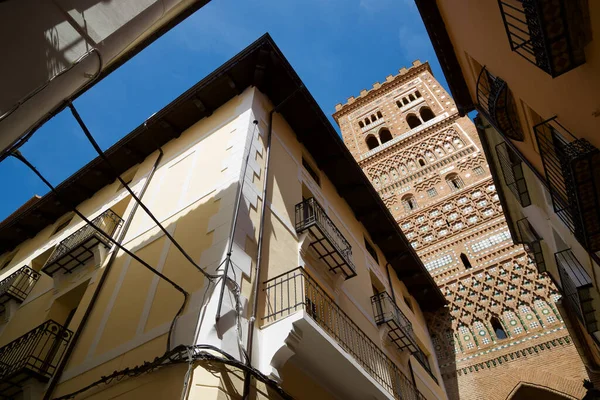 Mudejar Tower San Salvador Teruel City Aragon Spain — Stock Photo, Image