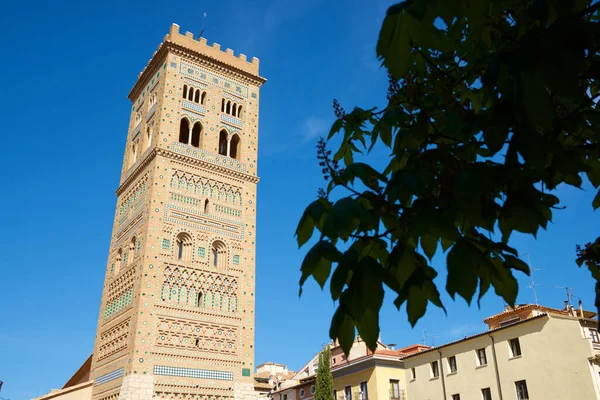 Teruel Şehrinde San Martin Mudejar Kulesi Spanya Aragon — Stok fotoğraf