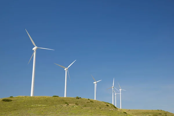 Elektrik Üretimi Için Rüzgar Türbinleri Zaragoza Ili Spanya Aragon — Stok fotoğraf