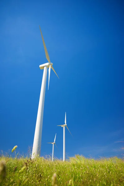 Turbine Eoliche Produzione Energia Elettrica Provincia Saragozza Aragona Spagna — Foto Stock