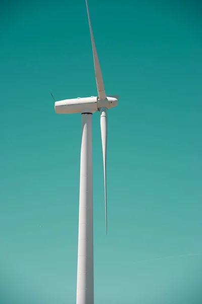 Turbina Eólica Para Produção Energia Elétrica Província Zaragoza Aragão Espanha — Fotografia de Stock