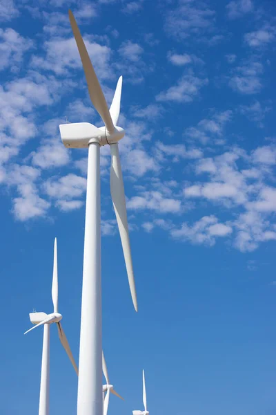 Turbinas Eólicas Para Produção Energia Elétrica Província Zaragoza Aragão Espanha — Fotografia de Stock