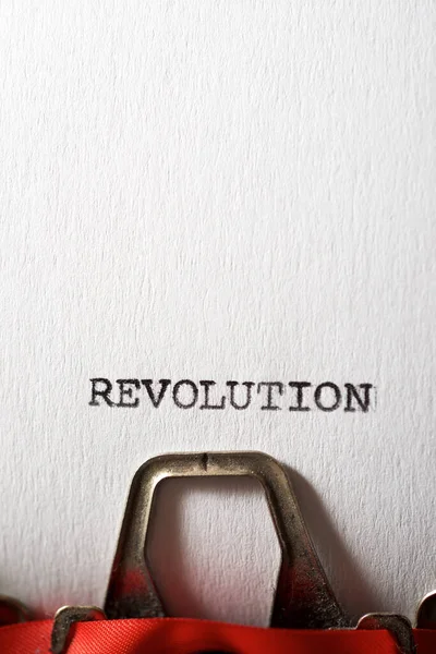 用打字机写的革命字 — 图库照片