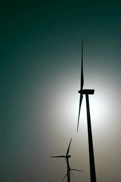 Wind Turbines Electric Power Production Zaragoza Province Aragon Spain — Stock Photo, Image