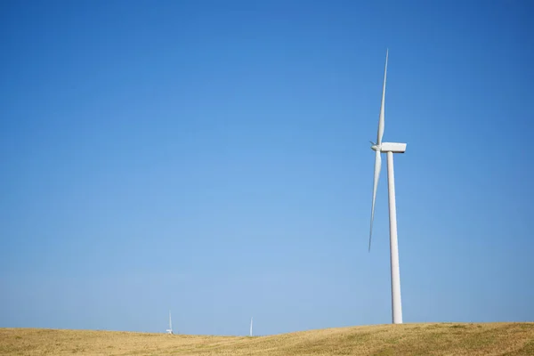 Větrné Turbíny Pro Výrobu Elektrické Energie Provincie Zaragoza Aragon Španělsku — Stock fotografie