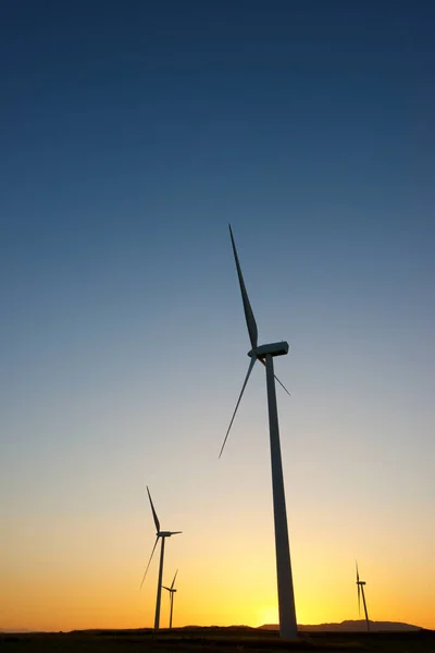 Molinos Viento Para Producción Energía Eléctrica Provincia Zaragoza Aragón España —  Fotos de Stock