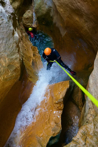 Canyoneering Formiga Canyon Guara Hegységben Huesca Tartomány Spanyolországban — Stock Fotó