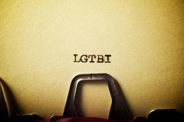 Lgbti Word Written Typewriter — Stock Photo, Image