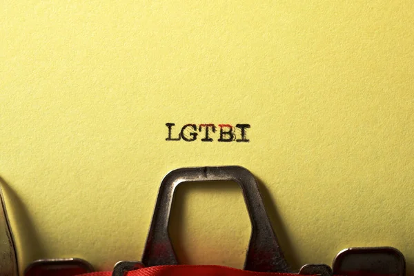 Lgbti Woord Geschreven Met Een Typemachine — Stockfoto