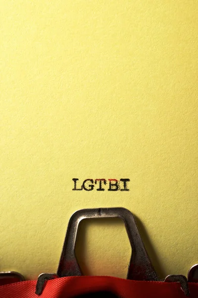 Lgbti Word Written Typewriter — Stock Photo, Image