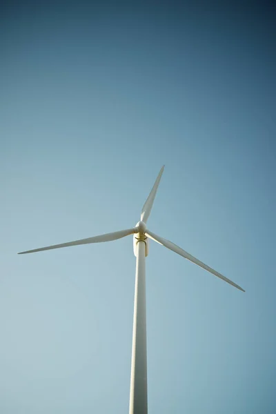 Turbina Eólica Para Produção Energia Elétrica Província Zaragoza Aragão Espanha — Fotografia de Stock