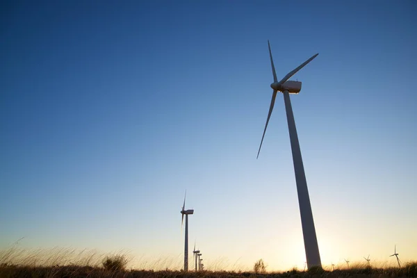 Wind Turbines Electric Power Production Zaragoza Province Aragon Spain Royalty Free Stock Photos
