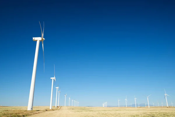 Turbinas Eólicas Para Producción Energía Eléctrica Provincia Zaragoza Aragón España —  Fotos de Stock