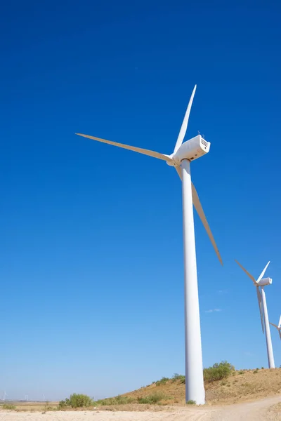 Eoliennes Pour Production Électricité Province Saragosse Aragon Espagne — Photo