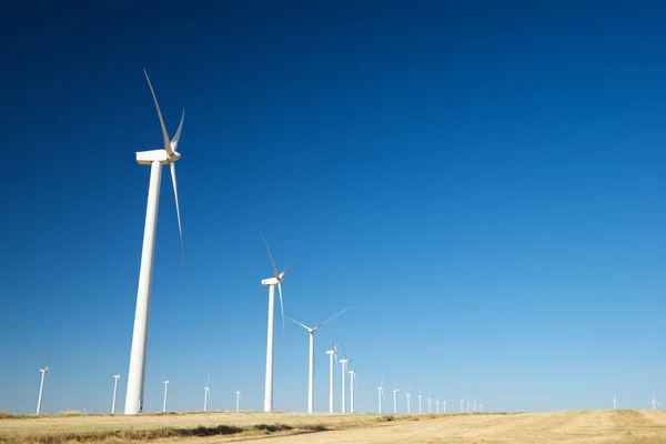 Eoliennes Pour Production Électricité Province Saragosse Aragon Espagne — Photo