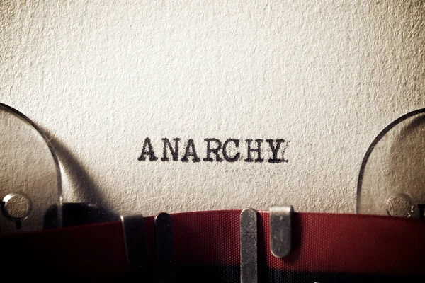 Anarchy Word Written Typewriter — Stock Photo, Image