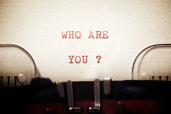 Who You Question Written Typewriter — Stock Photo, Image