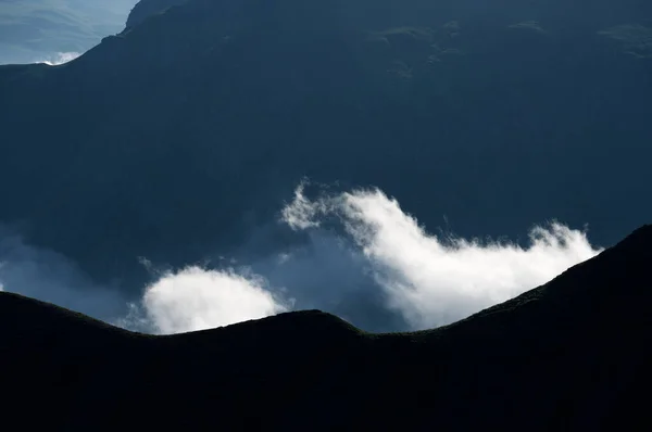 Silhouettes Peaks Pyrenees Canfranc Valley Στην Ισπανία — Φωτογραφία Αρχείου