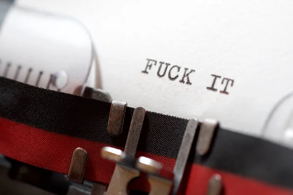 Fuck Phrase Written Typewriter — Stockfoto