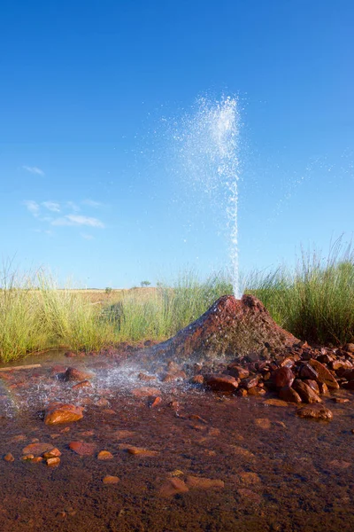 Falscher Geysir Pozuelo Aragon Spanien Ist Eine Alte Verlassene Wasserstudie — Stockfoto