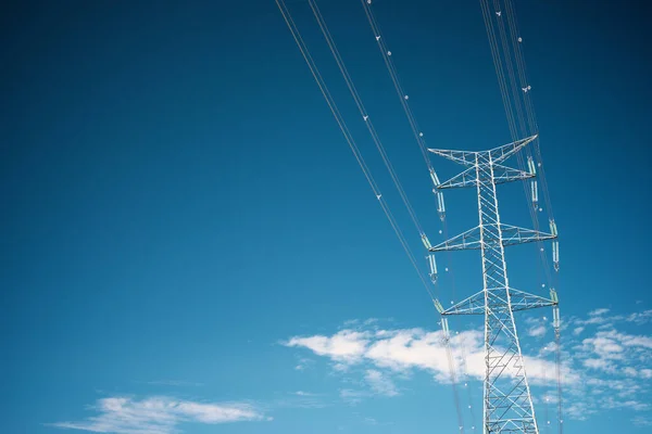 Linha Energia Província Teruel Aragão Espanha — Fotografia de Stock