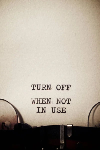 Turn Use Phrase Written Typewriter — Stock Photo, Image