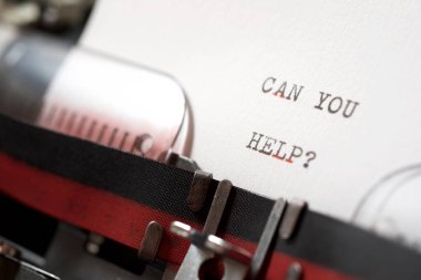 Daktiloyla yazılmış cümleyi sorgulamaya yardım eder misin?.