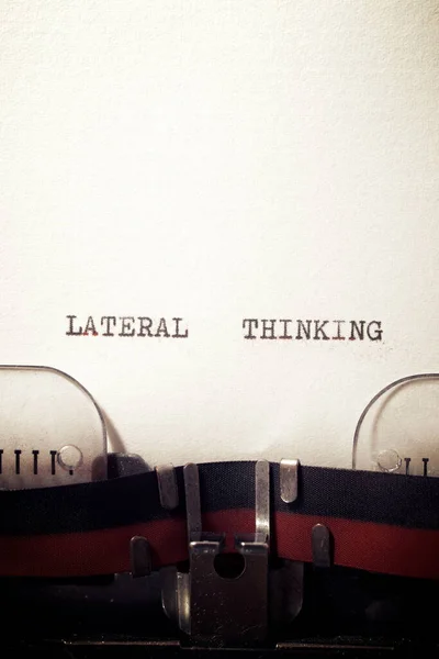 Lateral thinking phrase written with a typewriter.